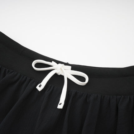 Lia Black Pleated Mini Dress