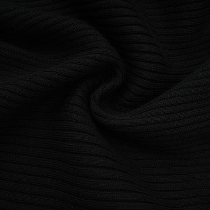 Liana Black Ribbed Sleeveless High Neck Top with Twist Detailing and Cut-Out