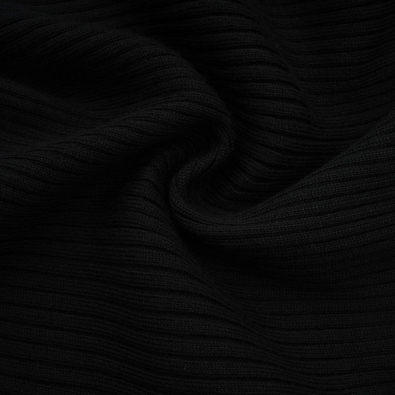 Liana Black Ribbed Sleeveless High Neck Top with Twist Detailing and Cut-Out