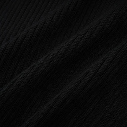 Liana Black Ribbed Twist Detail Sleeveless Top