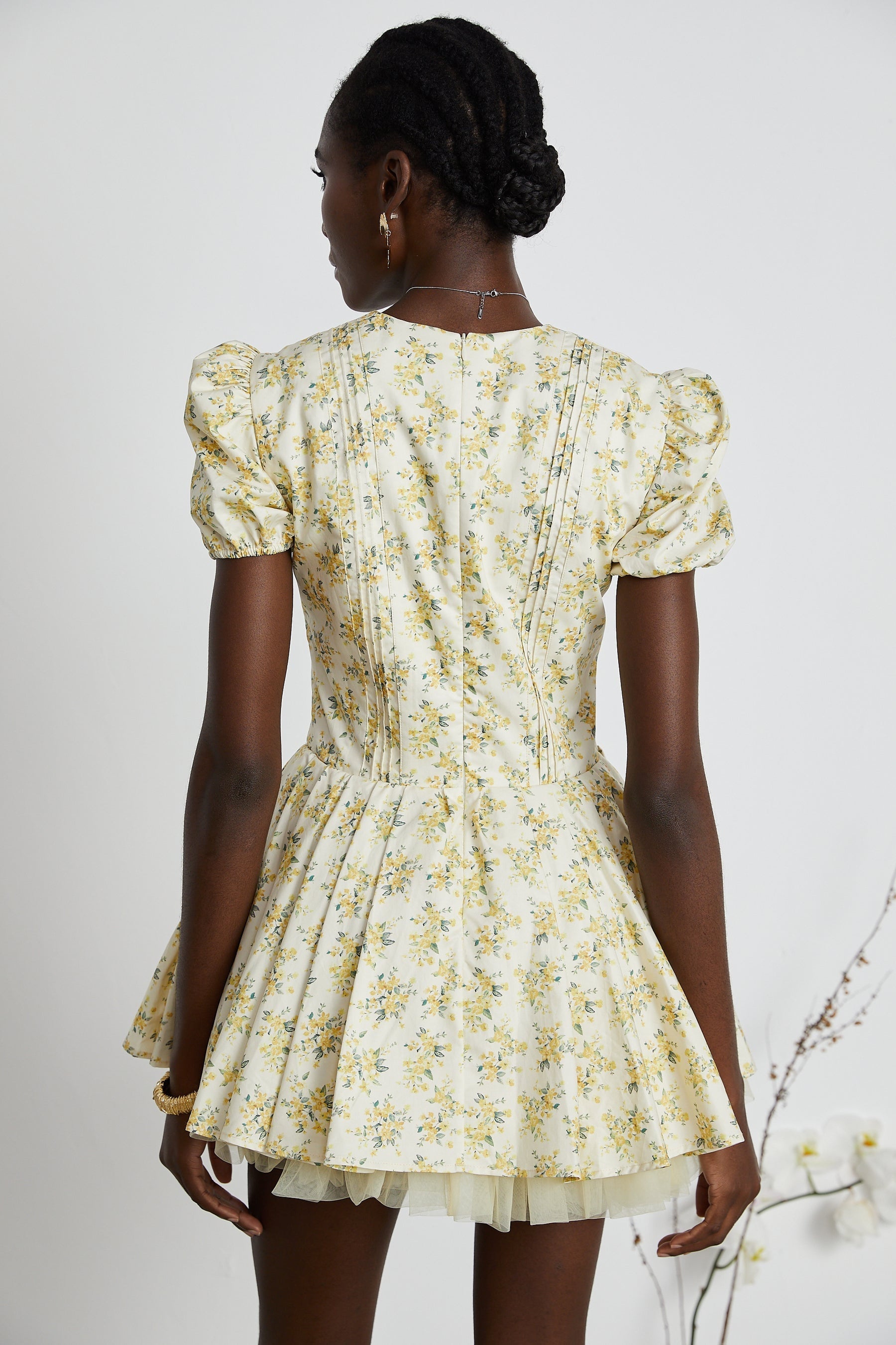 Liane floralprint pleated mini dress