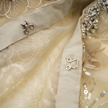 Liane semisheer flower beaded organza light luxury jacket