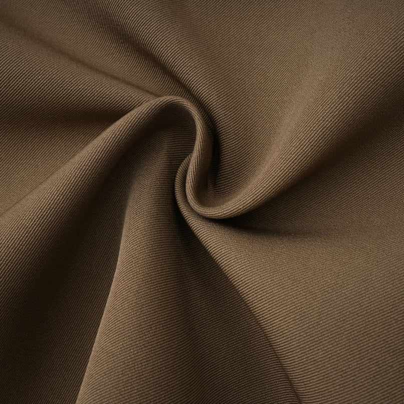 Licia Mini Dress in Brown & Blue hues with 3D-petal accents and striped pattern