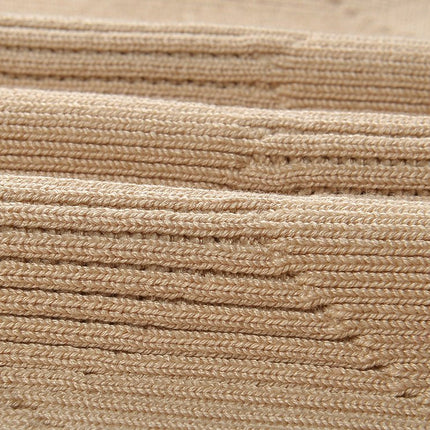 Light Beige Knit Cardigan with Gold Accents