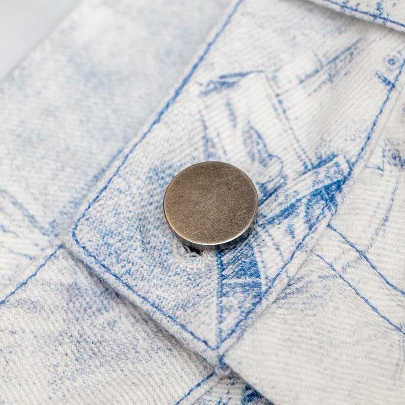 Jane wearing Light Blue Streetwear Denim Pants