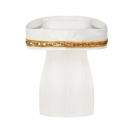 Lilah White Sequin Mini Dress