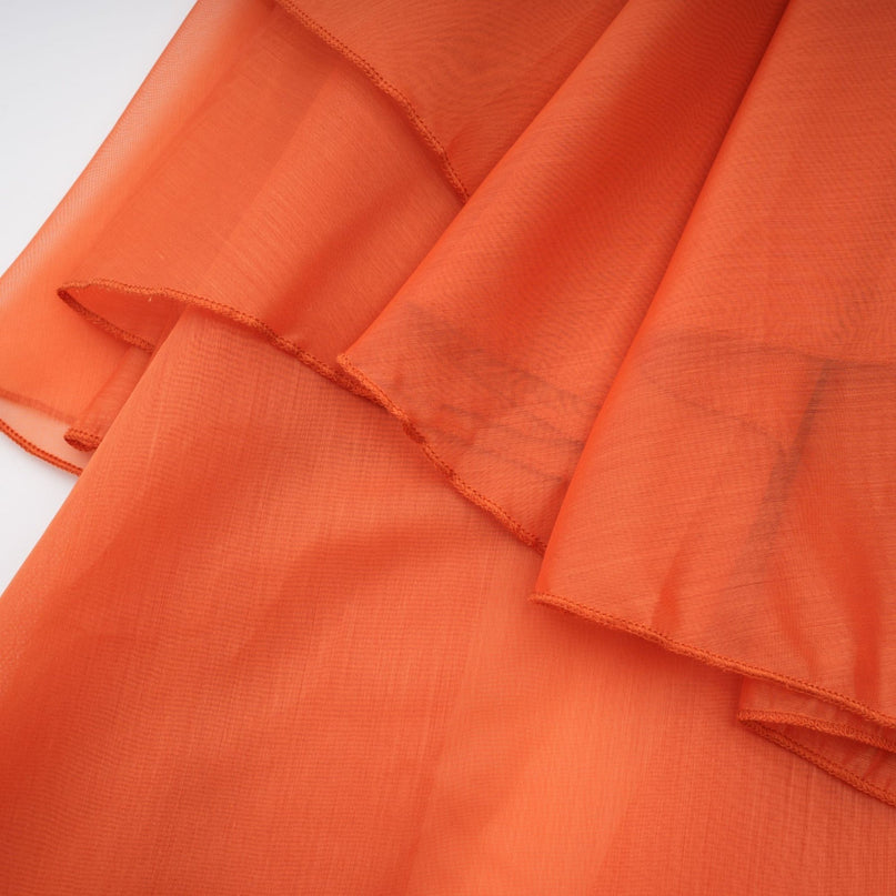 Liliana Maxi Dress in Orange Halterneck Floral Appliqué Polyester Ankle-Length