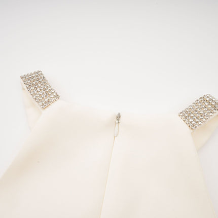 Lillian White Crystal Flare Mini Dress