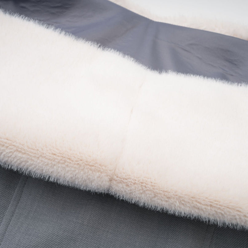 Lina grey fauxfur mini dress