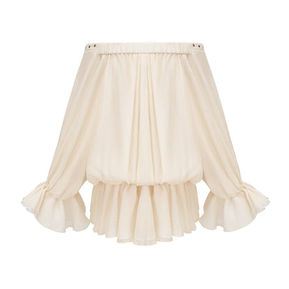 Lisette offshoulder chiffon mini dress