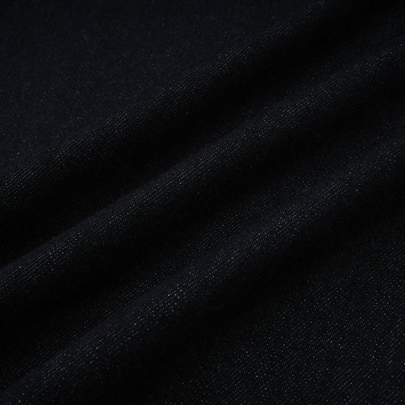 Lodovica Blue Denim Mini Dress Contrast-stitch Pleated Flared Skirt