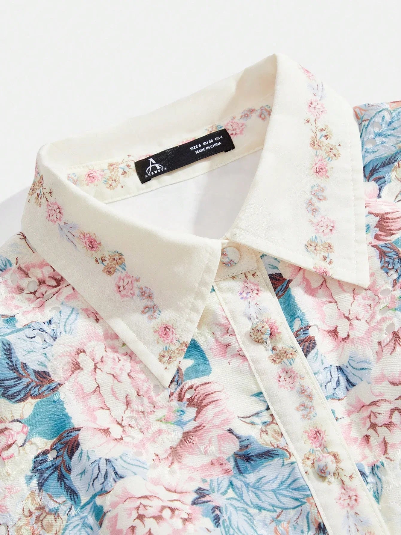 Loose French Button Down Balloon Sleeve Turndown Collar Belted Floral Print Maxi Dress Spring