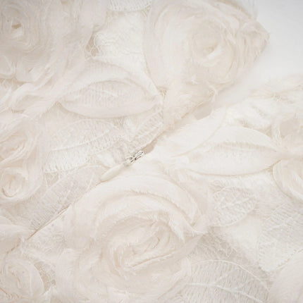 Lorelai White Floral Appliqué Midi Dress