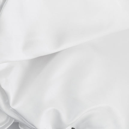 Lucie Black and White Strapless Corset Mini Dress with 3D Petal Detailing