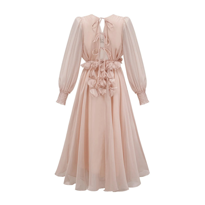 Lucie fauxfloral embellished midi dress