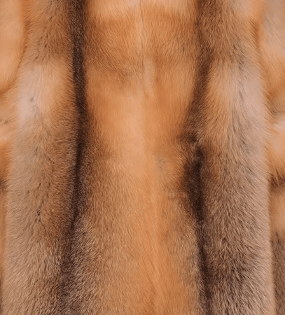 Luxurious Full - Length Fox Fur Coat with Turn - Down Collar - XXS