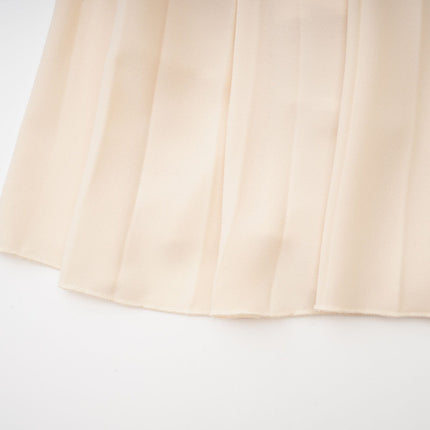 Madalynn Neutrals Mock Neck Pleated Knitted Midi Dress