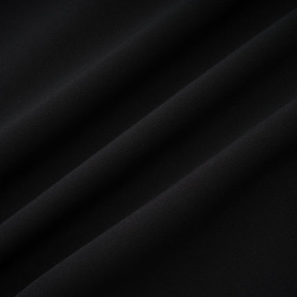 Madelyn Black Mini Dress with Velvet Trim and Bow Detailing