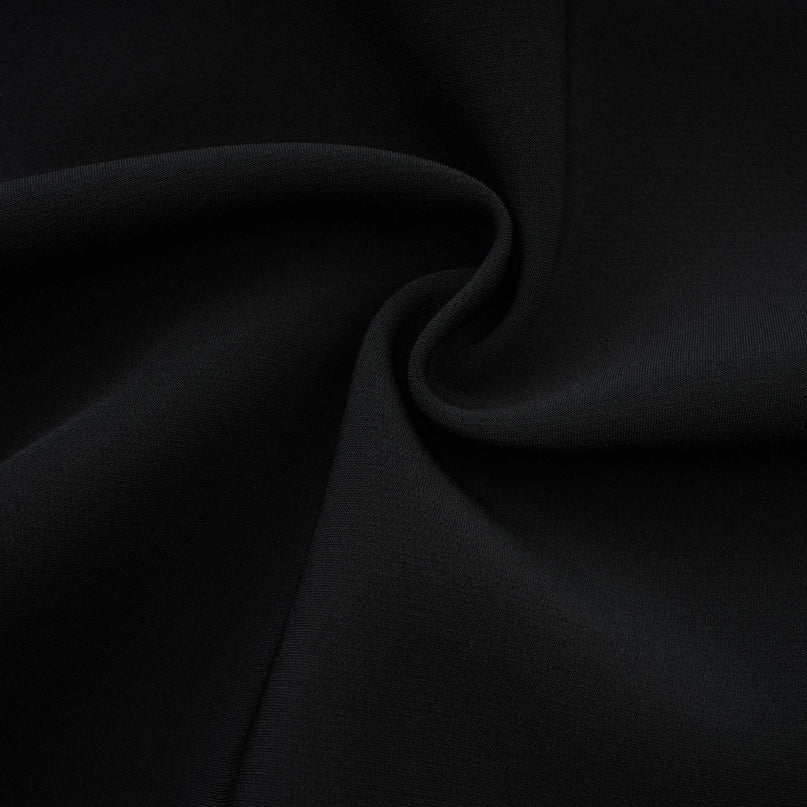 Madelyn Black Mini Dress with Velvet Trim and Bow Detailing