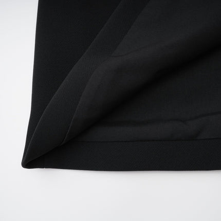 Madelyn Black Velvet Trim Mini Dress with Bow Detailing