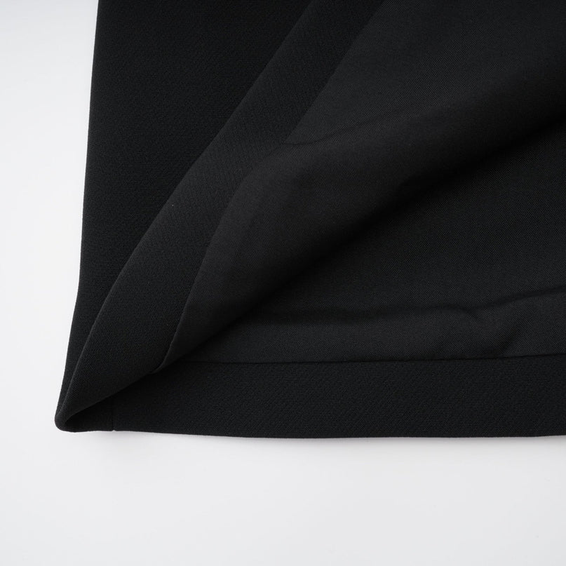 Madelyn Black Velvet Trim Mini Dress with Bow Detailing