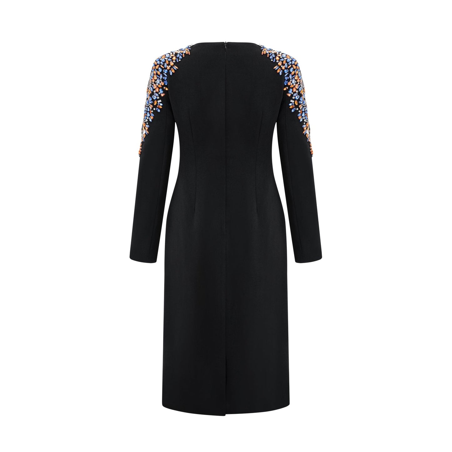 Maëlys black crystalembellished midi dress