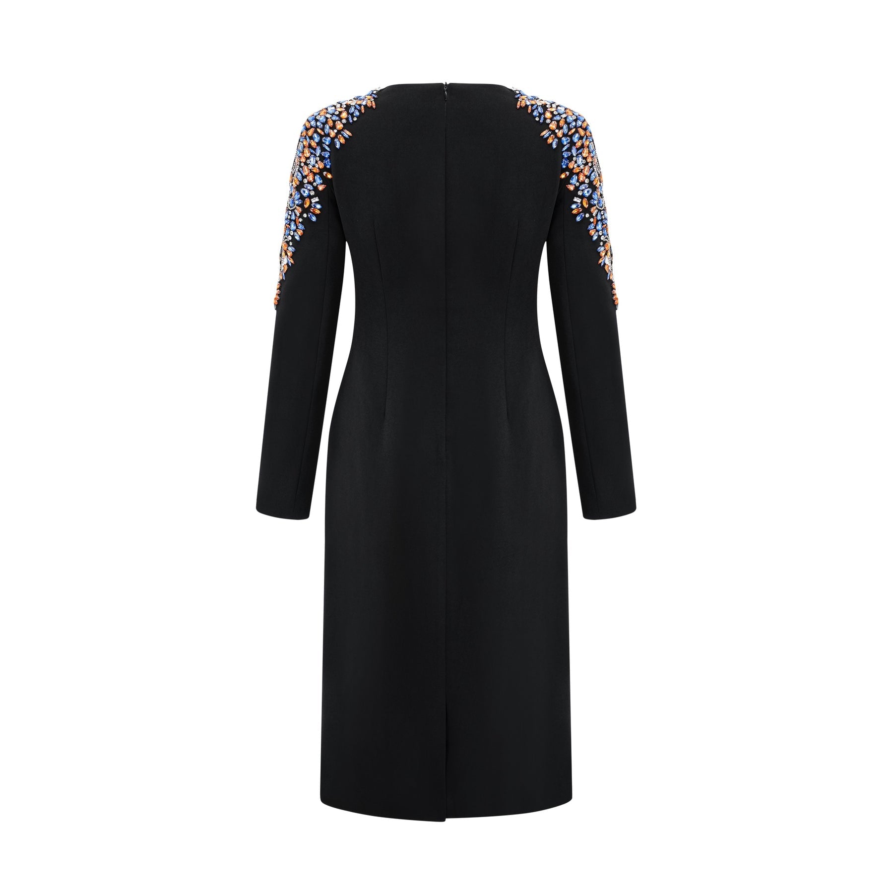 Maëlys black crystalembellished midi dress