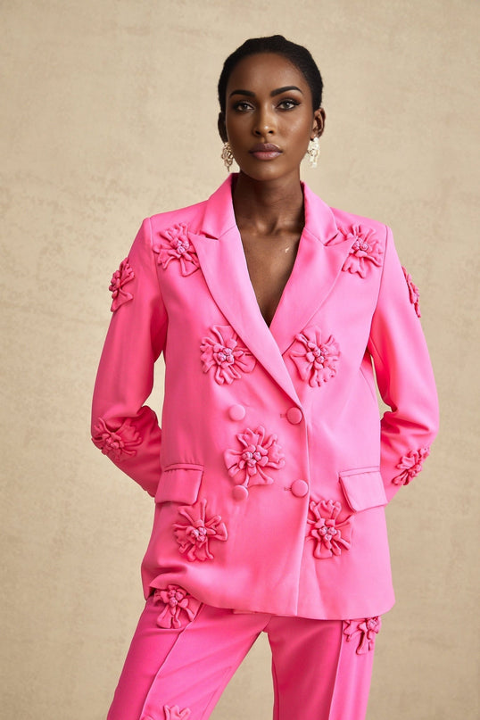 Maeve Pink Jacket Trousers Matching Set