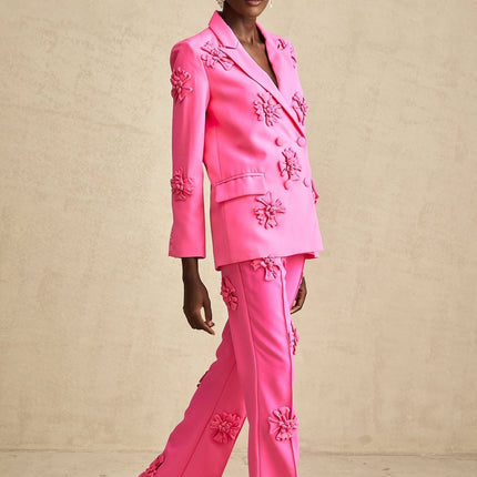 Maeve Pink Jacket Trousers Matching Set in Elegant Style