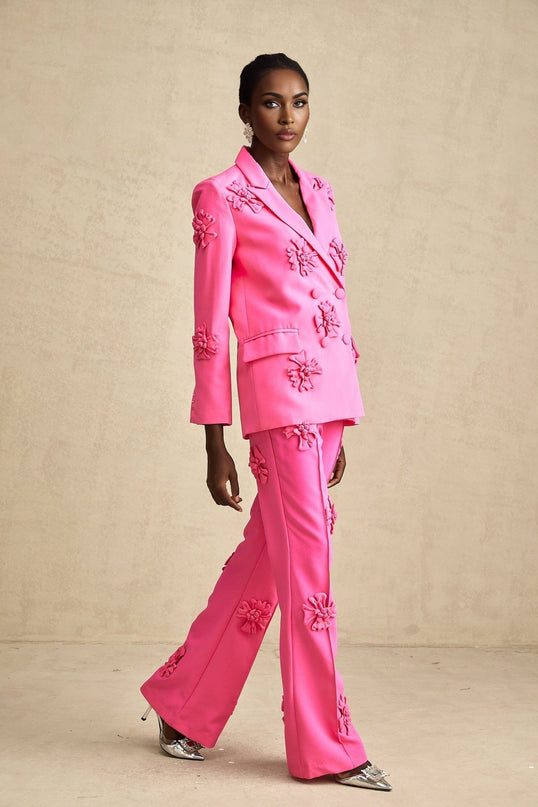 Maeve Pink Jacket Trousers Matching Set in Elegant Style