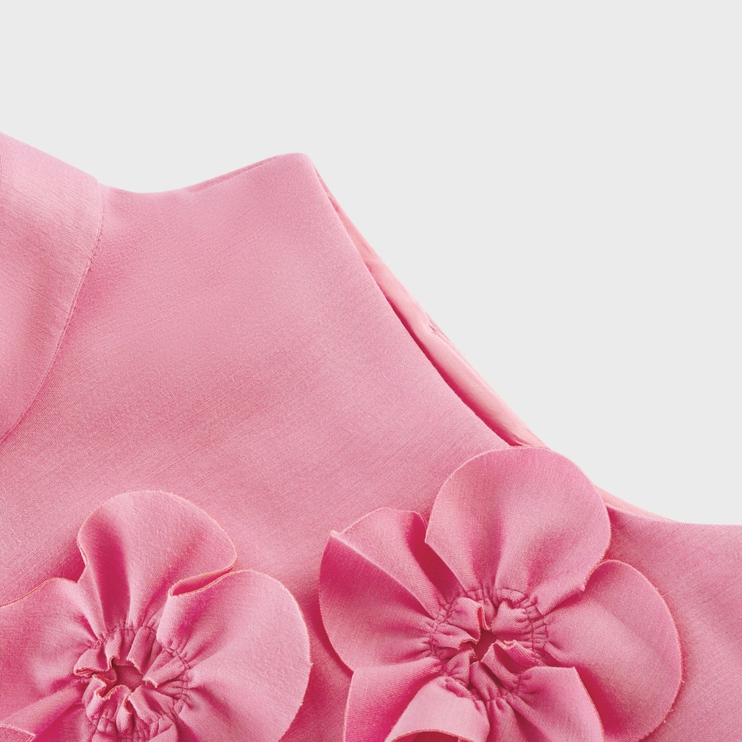 Magali bowtie fauxflower embellished sleeveless maxi dress in Pink