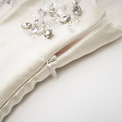 Maisie White Crystal Embellished Mini Dress