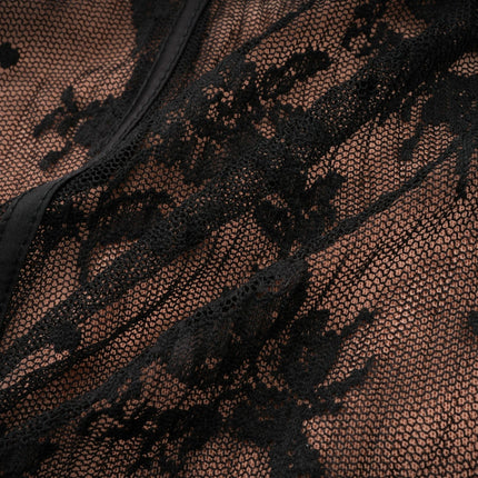 Makayla Black Lace Detail Maxi Dress