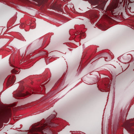 Malia Mini Dress Graphic Print Flare White & Red