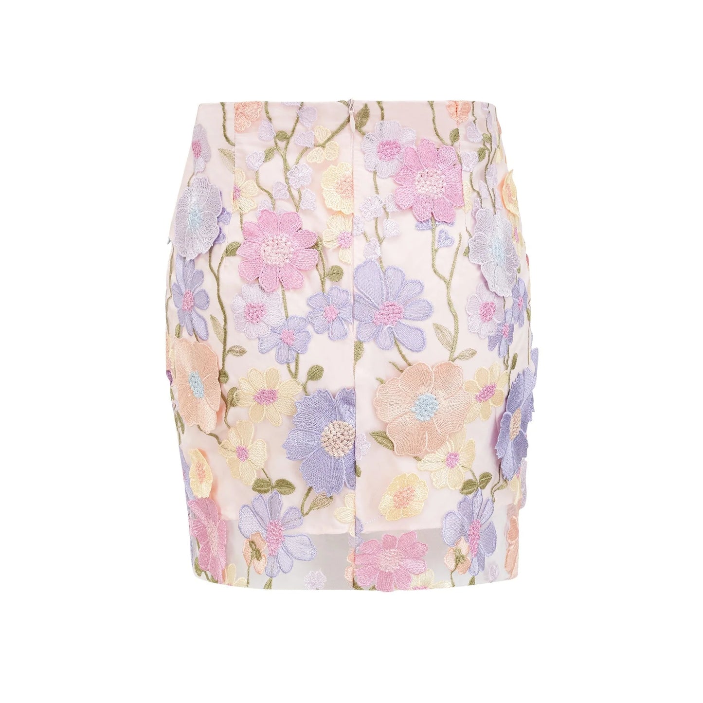 Malika petal embroidered top  skirt matching set
