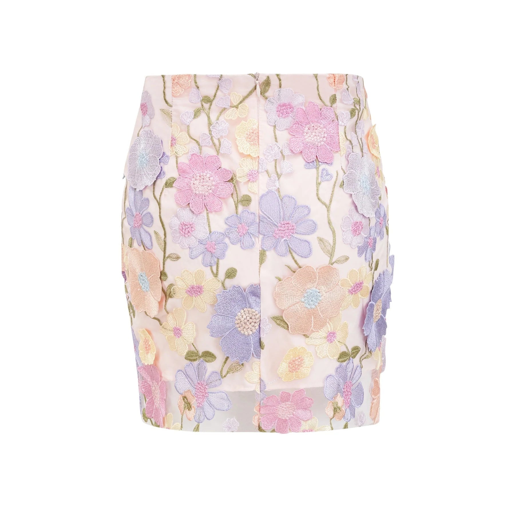 Malika petal embroidered top  skirt matching set