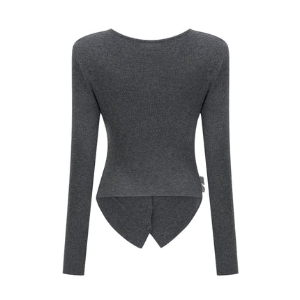 Malina Dark Grey Cardigan with Sequin and Rhinestone Details