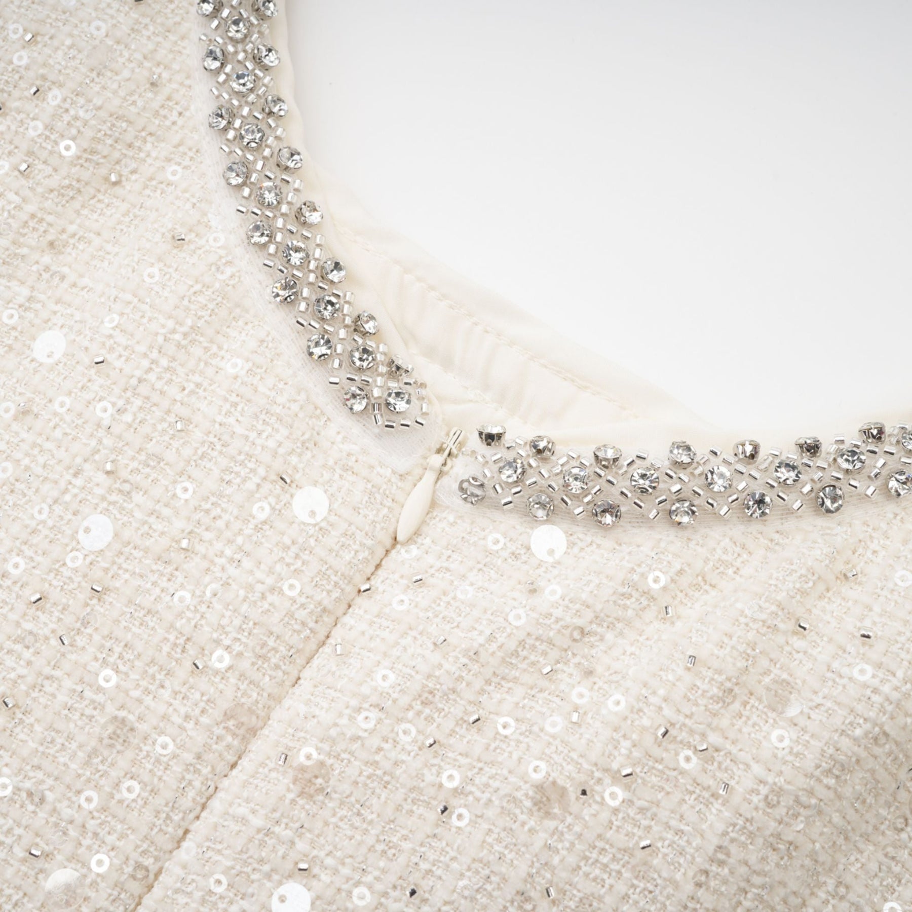 Manon blue tweed sequined mini dress