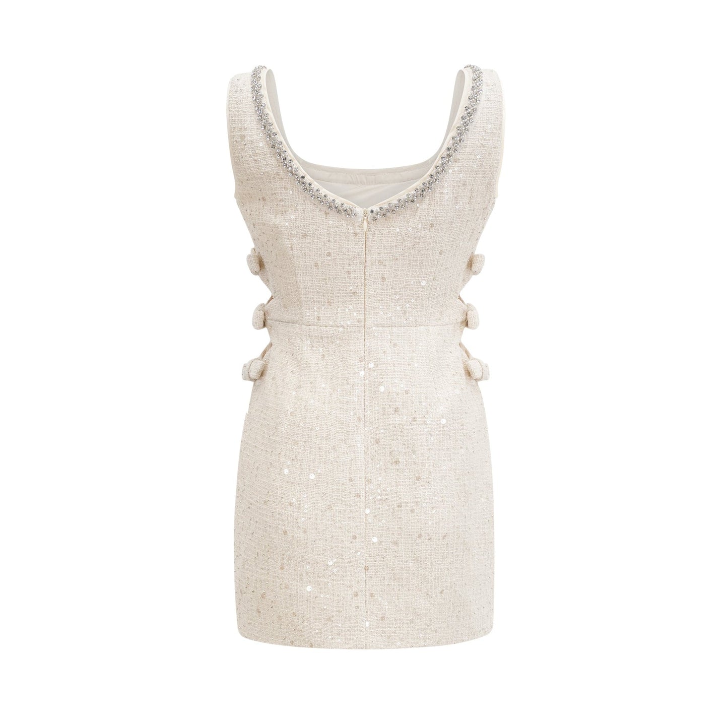 Manon blue tweed sequined mini dress