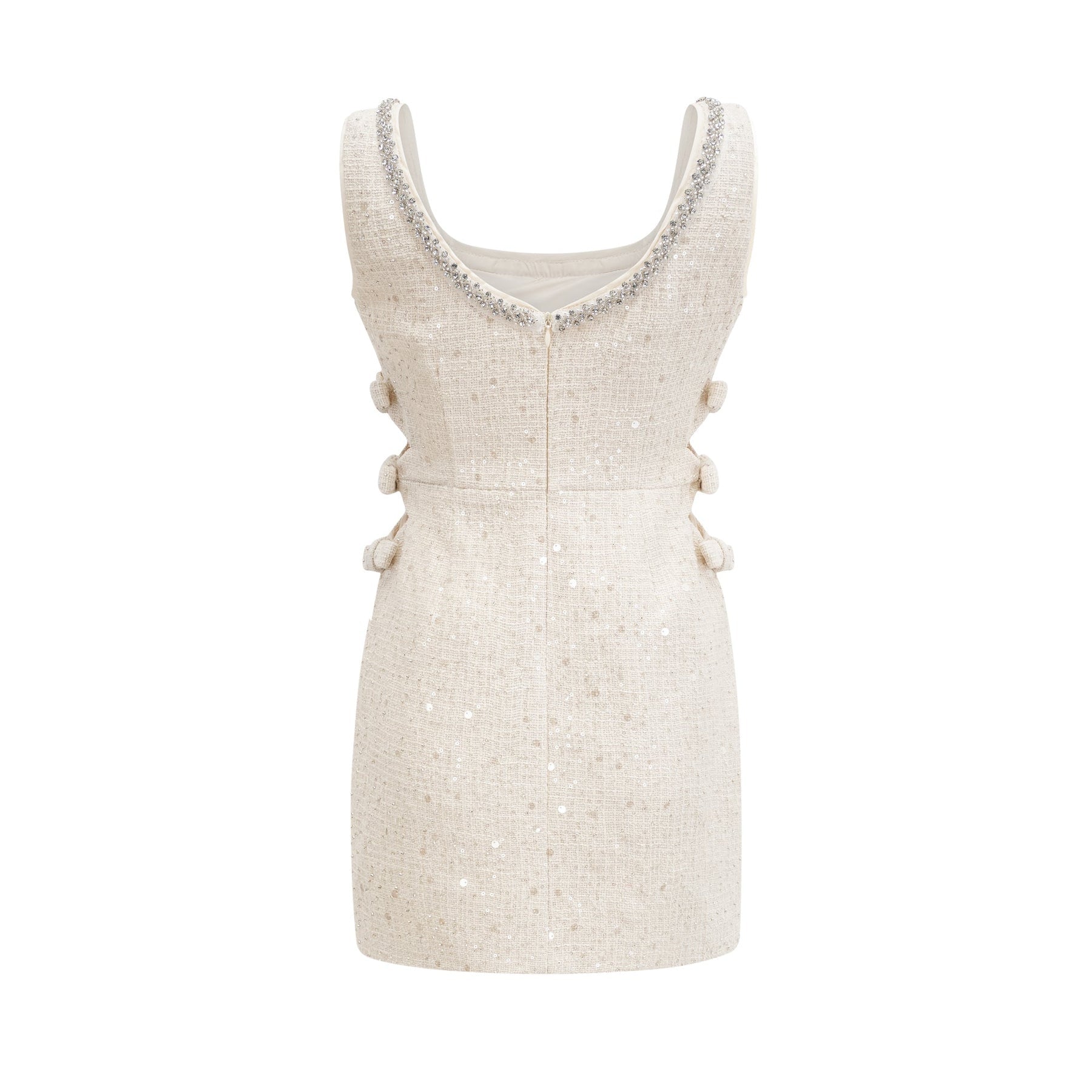Manon blue tweed sequined mini dress