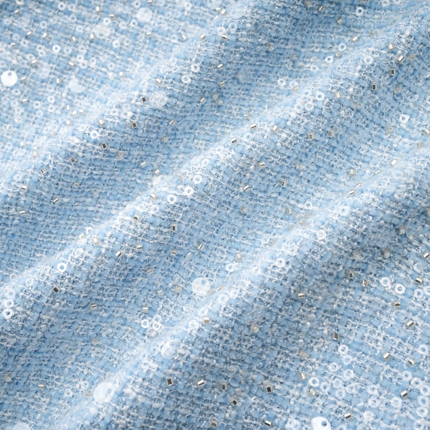 Manon blue tweed sequined mini dress