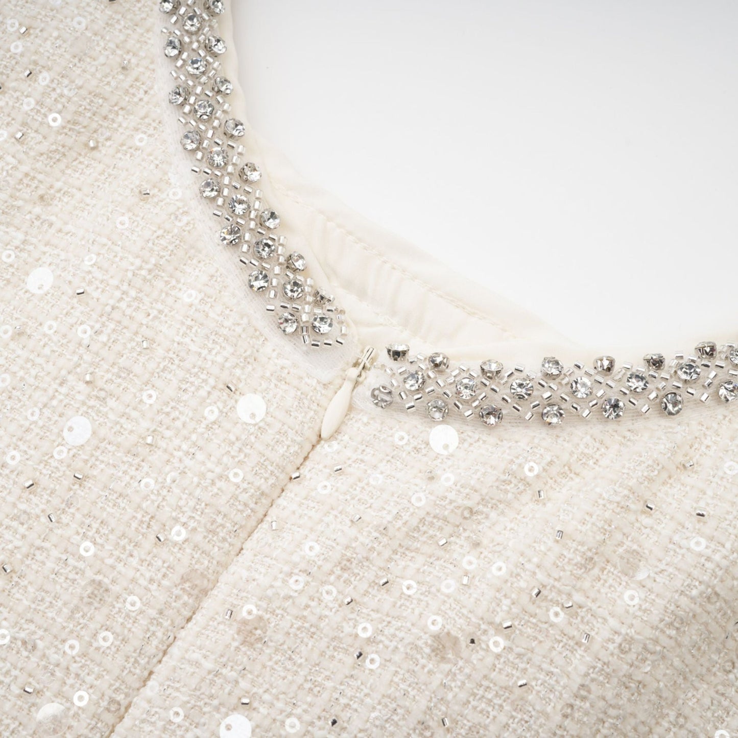 Manon blue tweed sequined mini dress