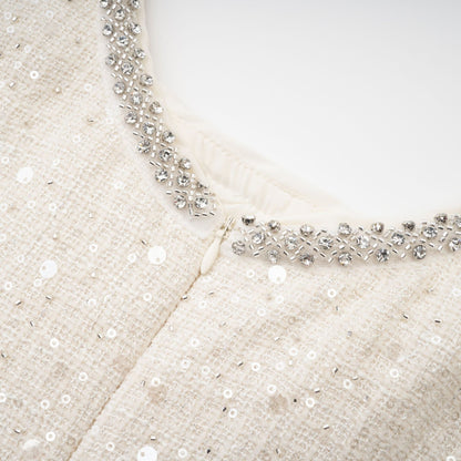 Manon blue tweed sequined mini dress