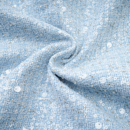 Manon blue tweed sequined mini dress