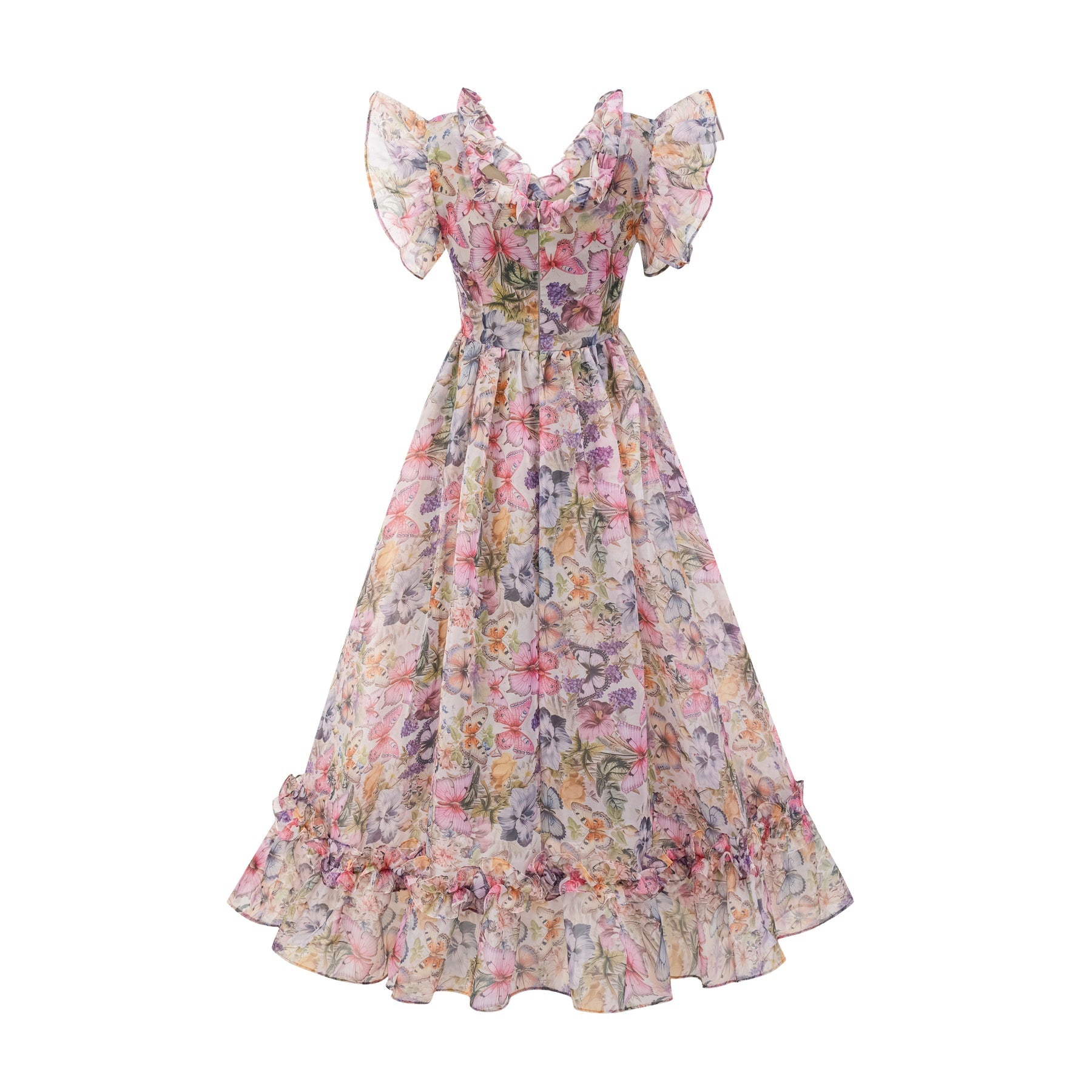 Margaux offshoulder ruffled midi dress