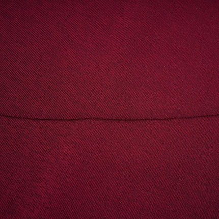 Maria Wine Red Flap Design Midi Dress with Long Sleeves and Ruched Detailing