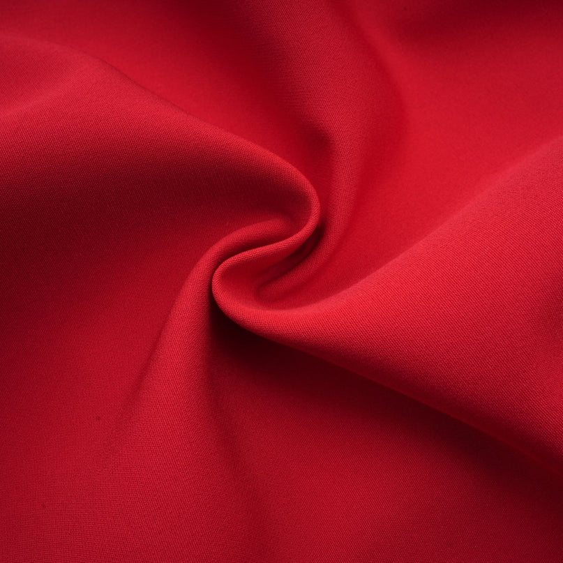 Mariangela Red Crystal Pleated Mini Dress Thigh Length