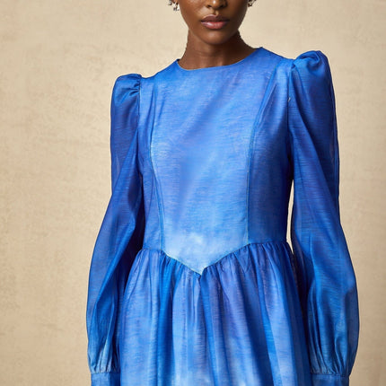 Marianna Blue White Gradient Midi Dress