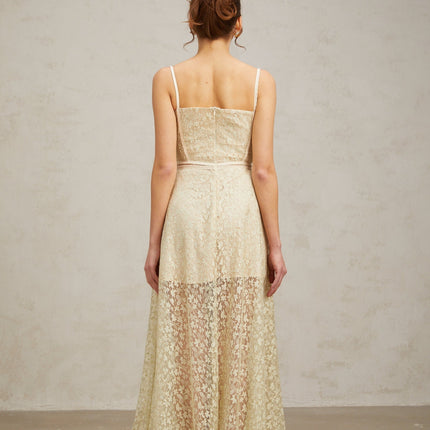 Marianna Light Green Floral Midi Dress
