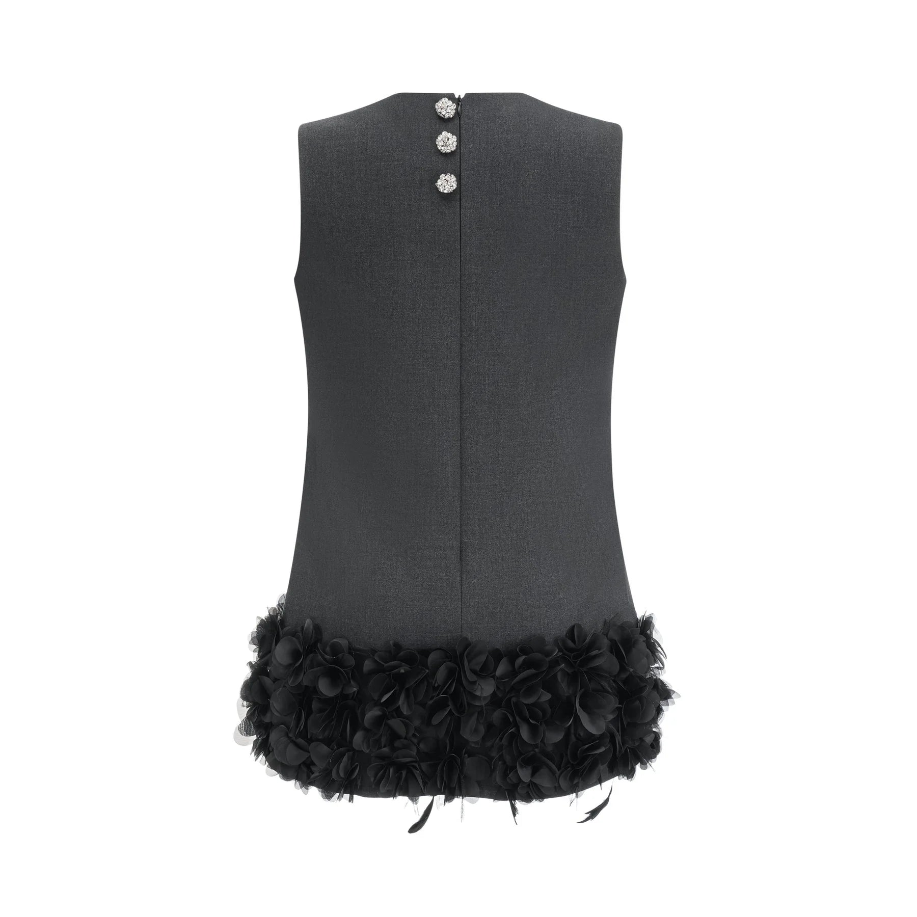 Marianne petaltrim wool mini dress
